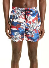 Moncler Floral Camo Print Swim Trunks