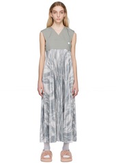 Moncler Genius 4 Moncler HYKE Gray Maxi Dress