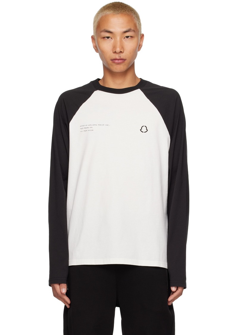 Moncler Genius 7 Moncler FRGMT Hiroshi Fujiwara Black Printed Long Sleeve T-Shirt