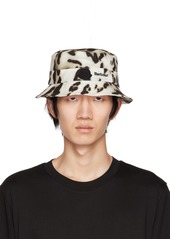 Moncler Genius Beige Barbour Leopard Print Waxed Bucket Hat