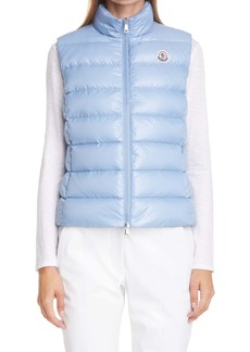 Moncler Ghany Short Shiny Nylon Down Vest