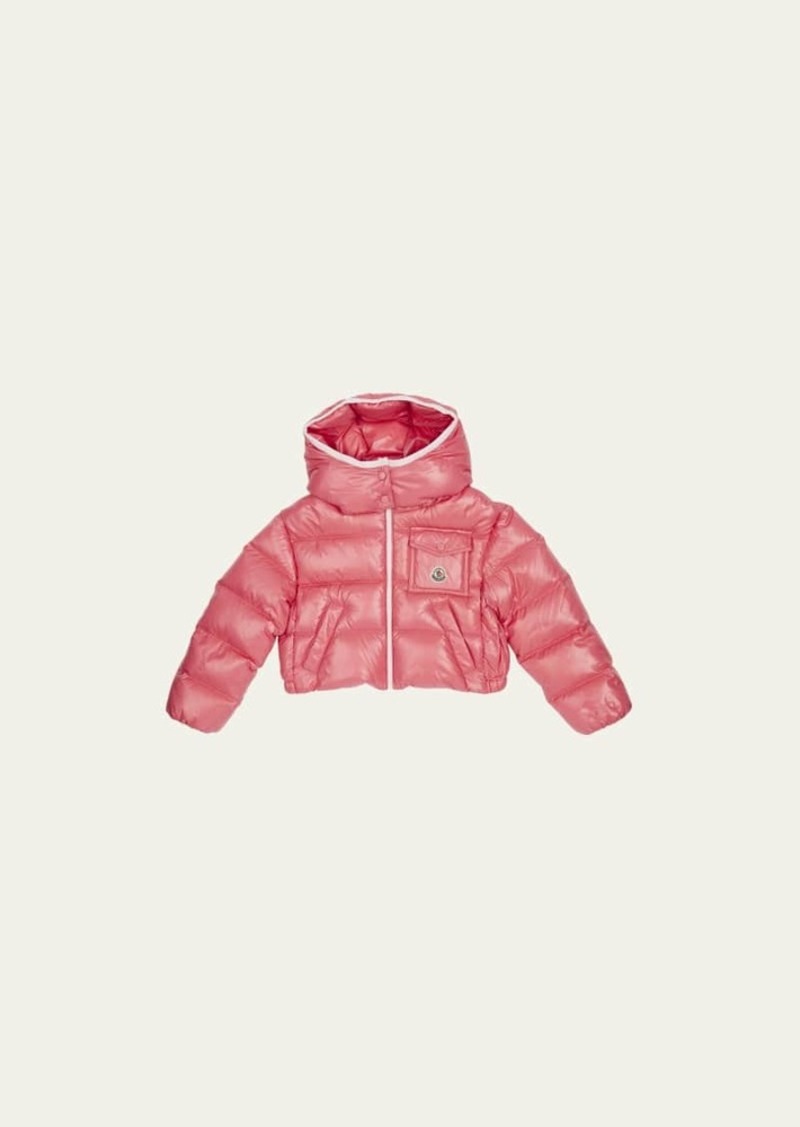 Moncler Girl's Andro Hooded Puffer Jacket  Size 8-14