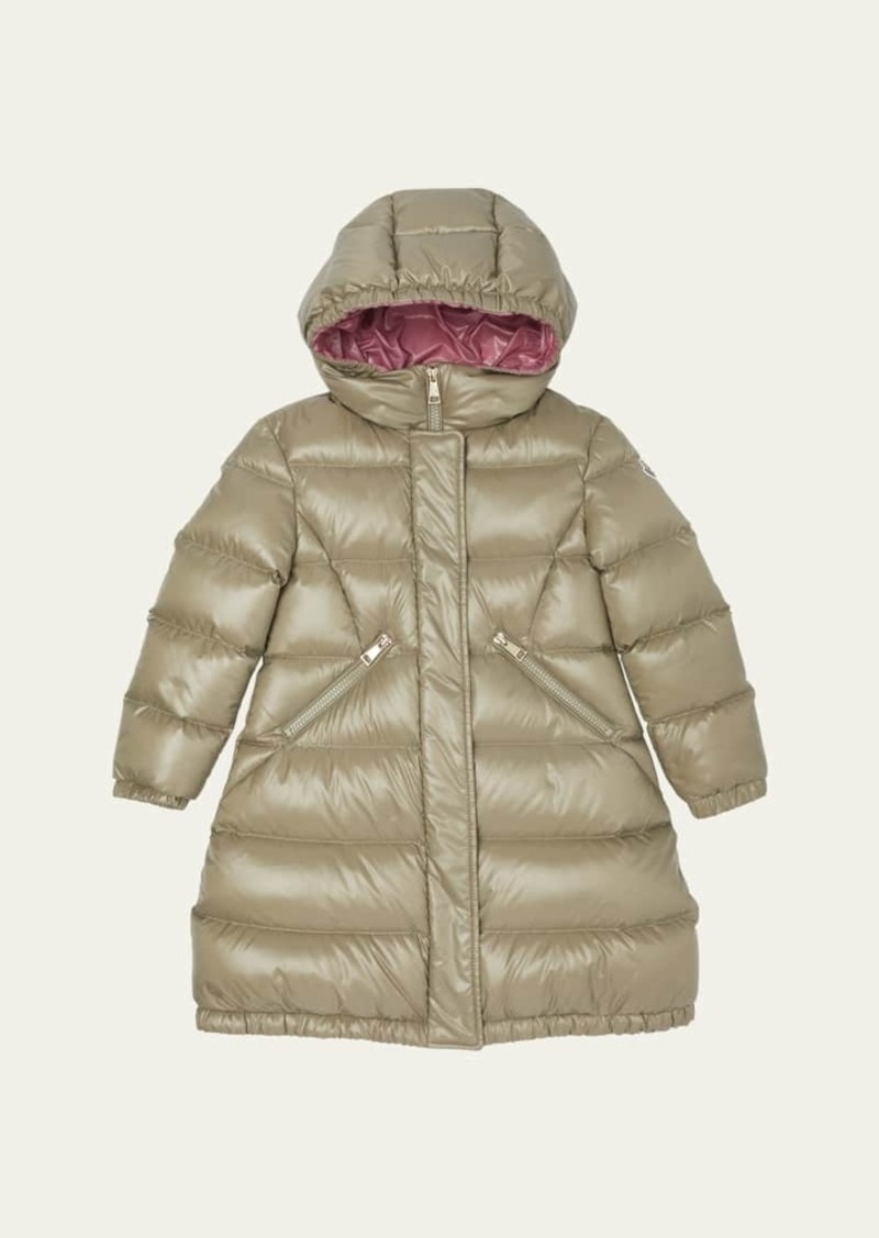 Moncler Girl's Bellevue Long Coat  Size 8-14