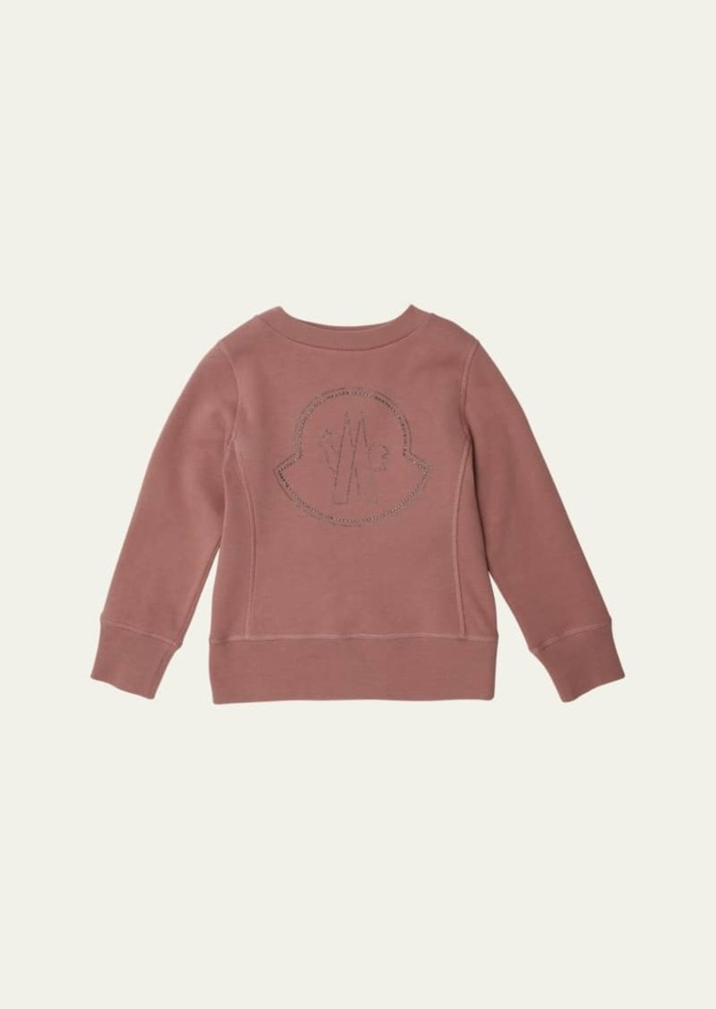 Moncler Girl's Embellished Bell-Logo Sweatshirt  Size 8-14