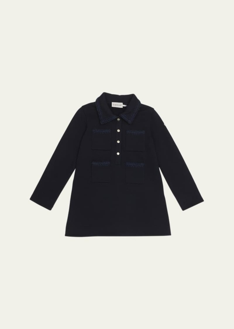 Moncler Girl's Knitted Trim Dress  Size 4-6