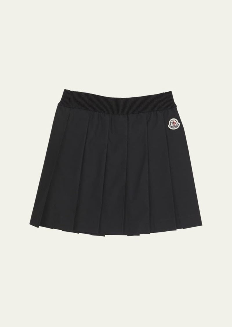 Moncler Girl's Logo Emblem Pleated Skirt  Size 8-14