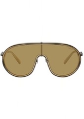 Moncler Gold Rimless Mask Sunglasses
