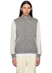 Moncler Gray Charente Down Bomber Jacket