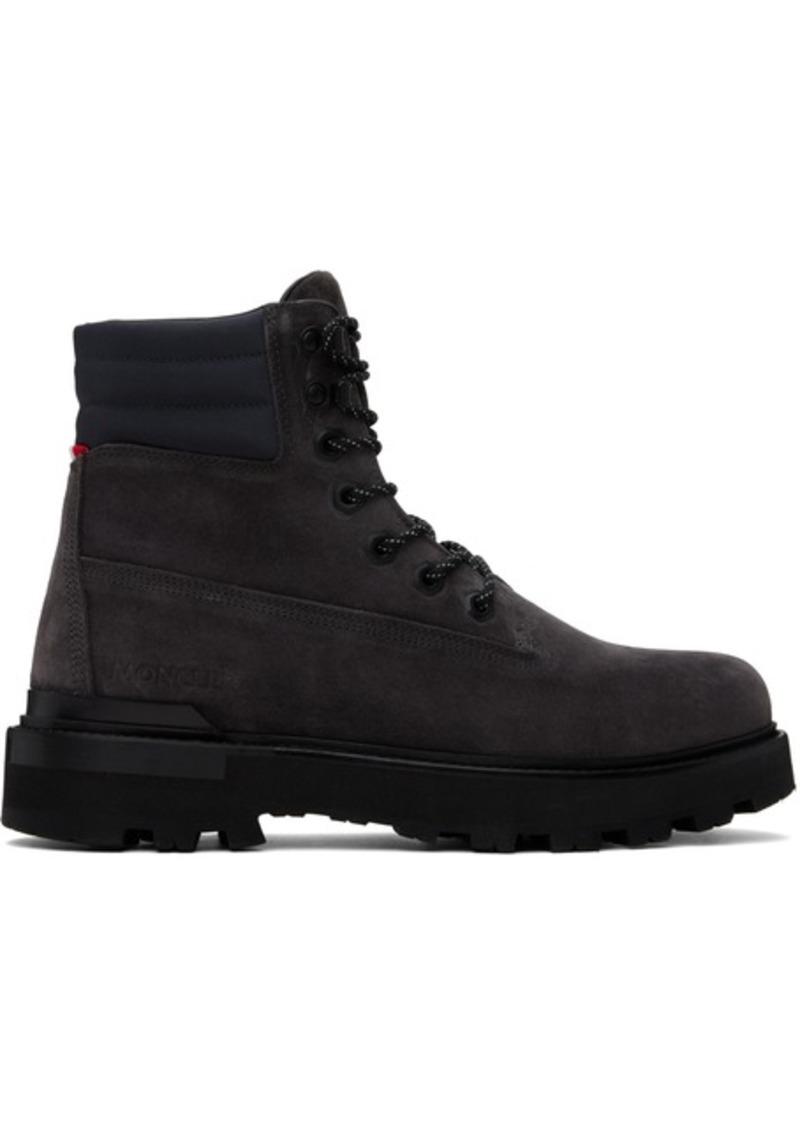 Moncler Gray Peka Boots