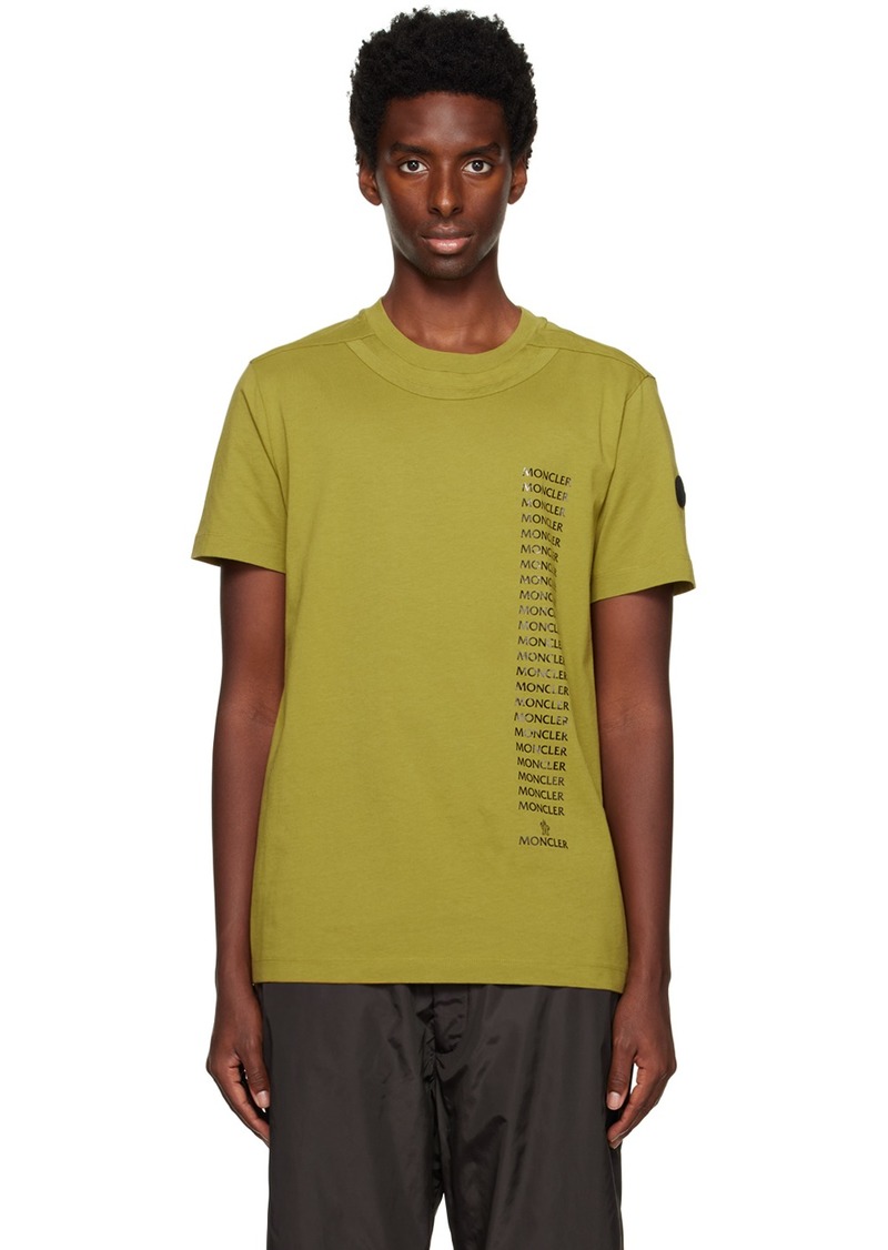Moncler Green Paneled T-Shirt