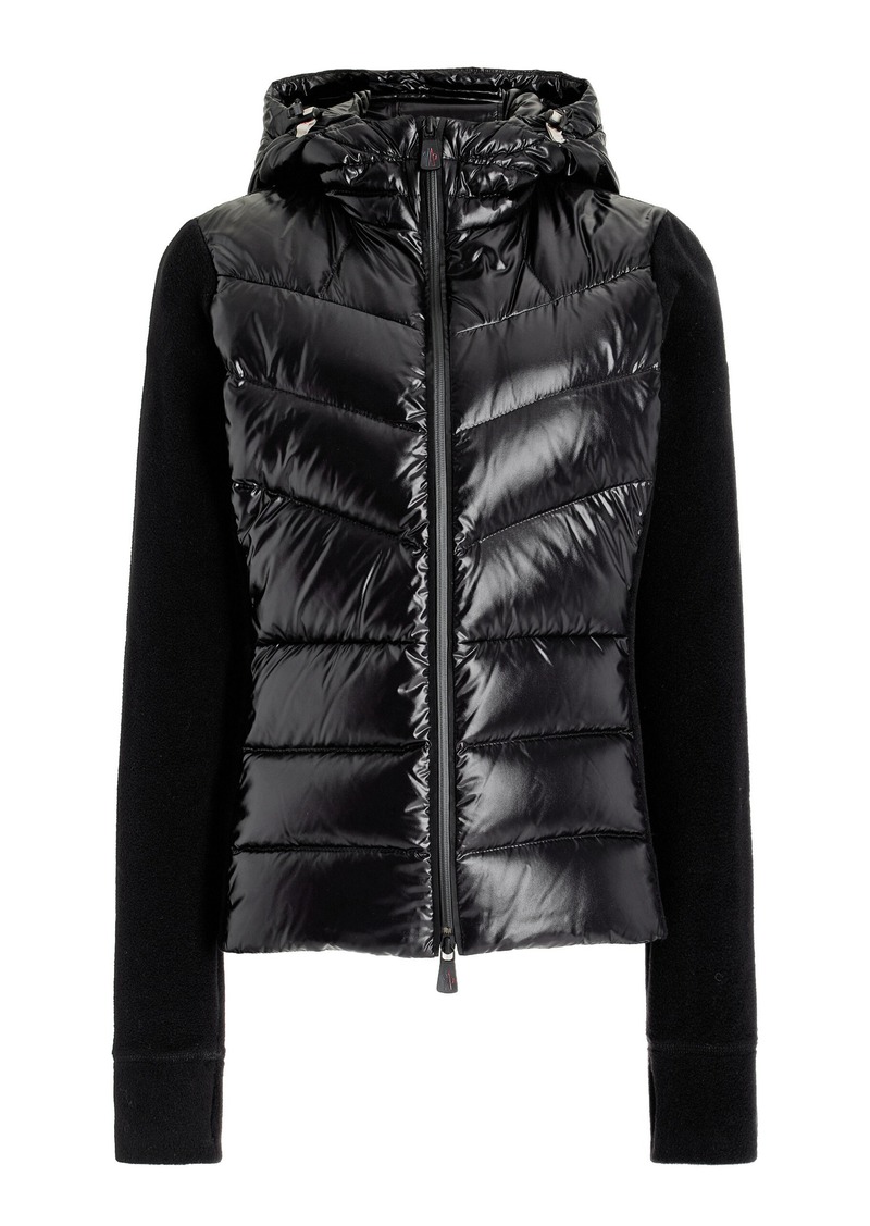 Moncler Grenoble - Down Fleece Hooded Cardigan - Black - M - Moda Operandi