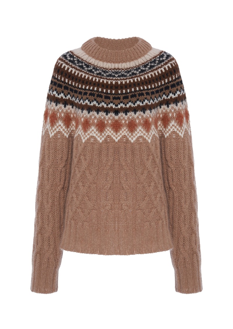 Moncler Grenoble - Knit Wool-Mohair Sweater - Brown - XS - Moda Operandi