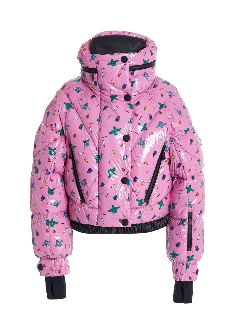 Moncler Grenoble - Pumel Printed Short Down Jacket - Multi - 3 - Moda Operandi