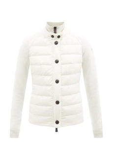 Moncler Grenoble - Quilted Down Panel Wool-blend Sweater - Womens - Cream