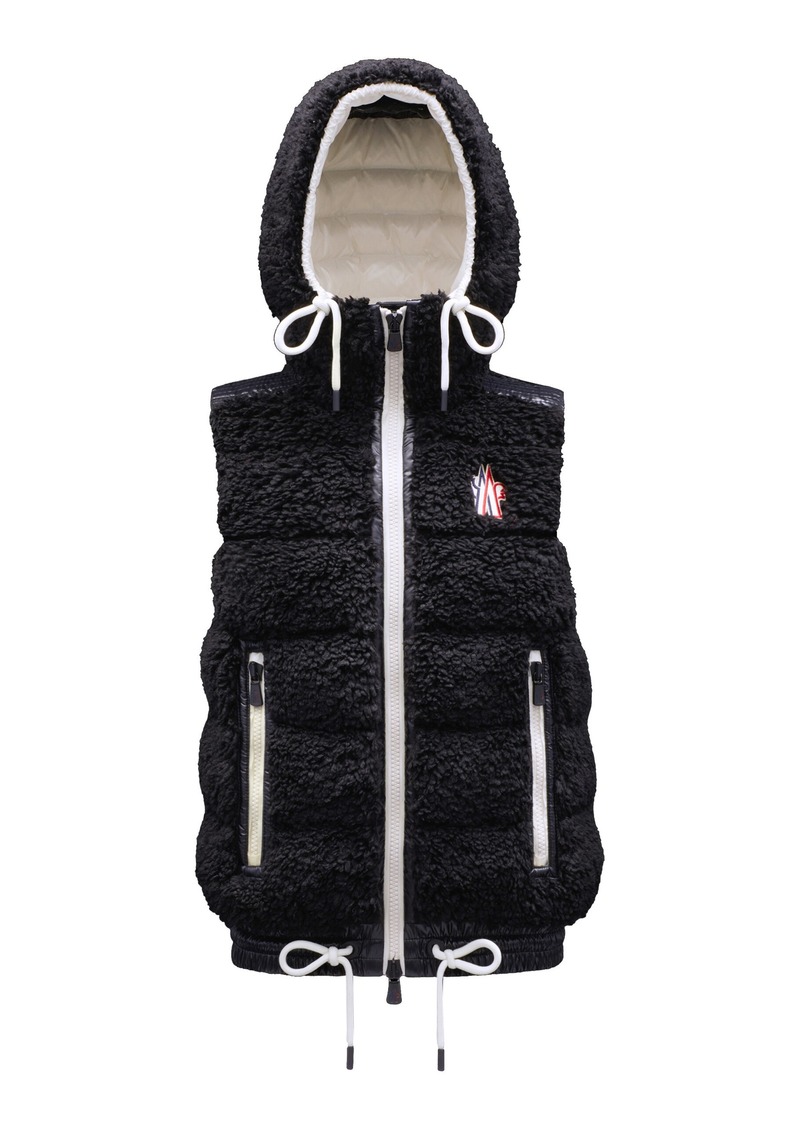 Moncler Grenoble - Teddy-Fleece Hooded Vest - Black - S - Moda Operandi