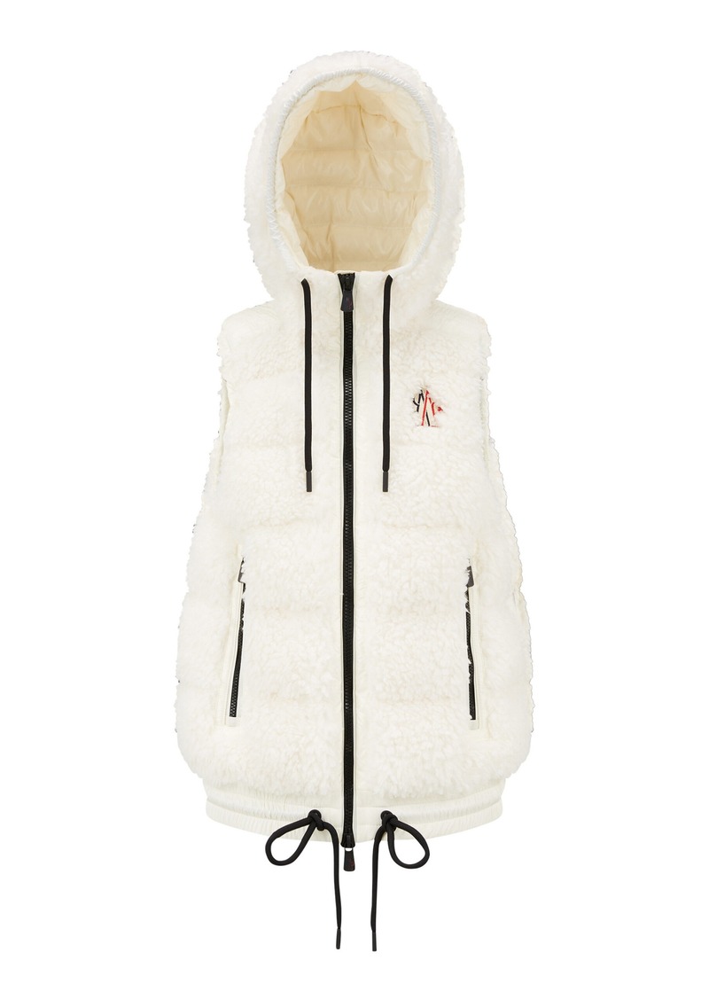 Moncler Grenoble - Teddy-Fleece Hooded Vest - White - M - Moda Operandi