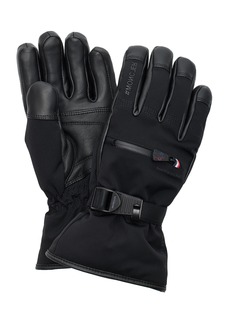 Moncler Grenoble - Women's Leather Ski Gloves - Black - L - Moda Operandi