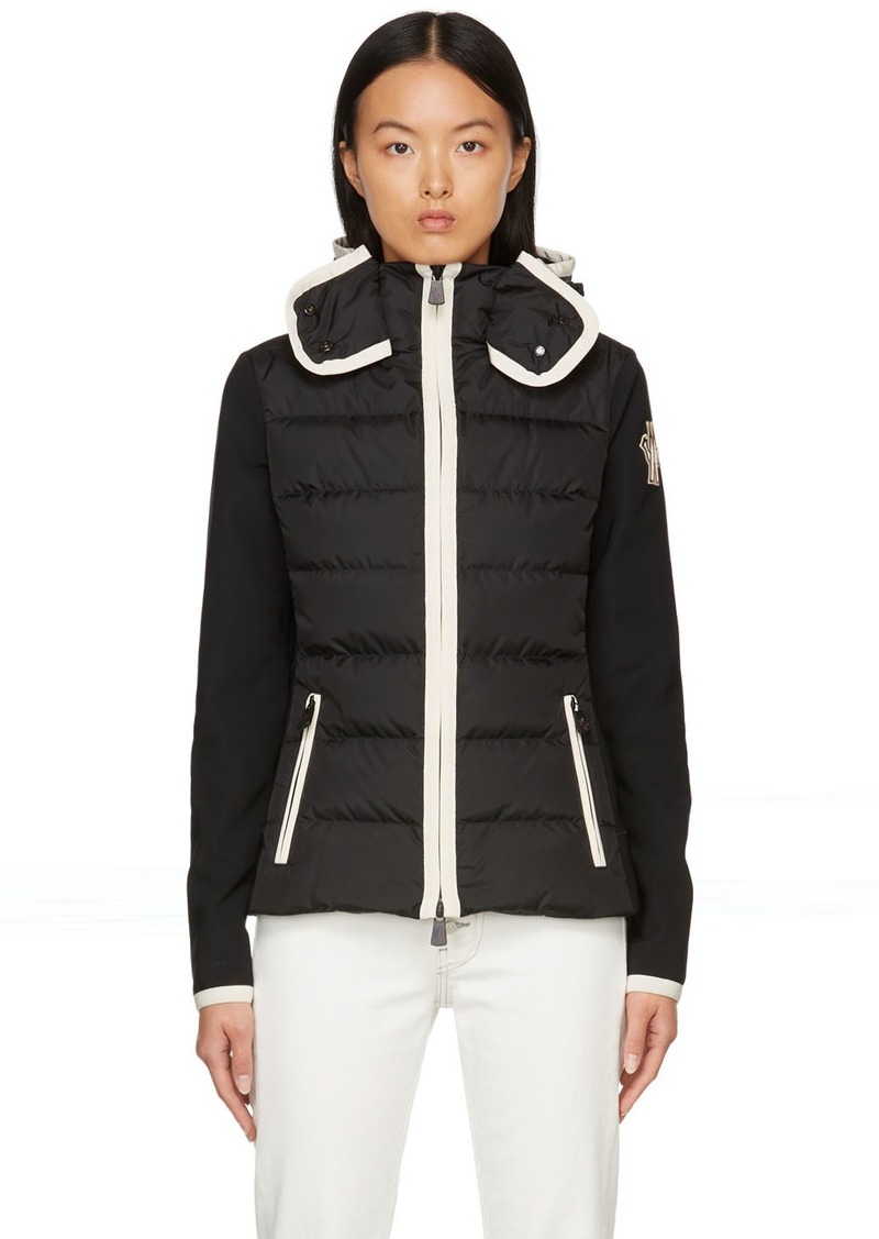 Moncler Grenoble Black Down Cardigan Jacket