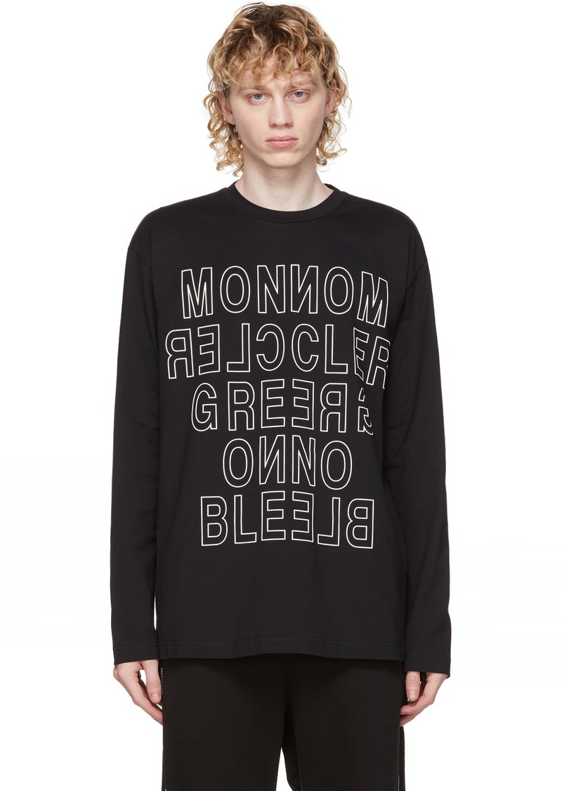 Moncler Grenoble Black Logo Long Sleeve T-Shirt