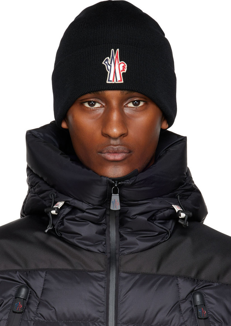 Moncler Grenoble Black Patch Beanie