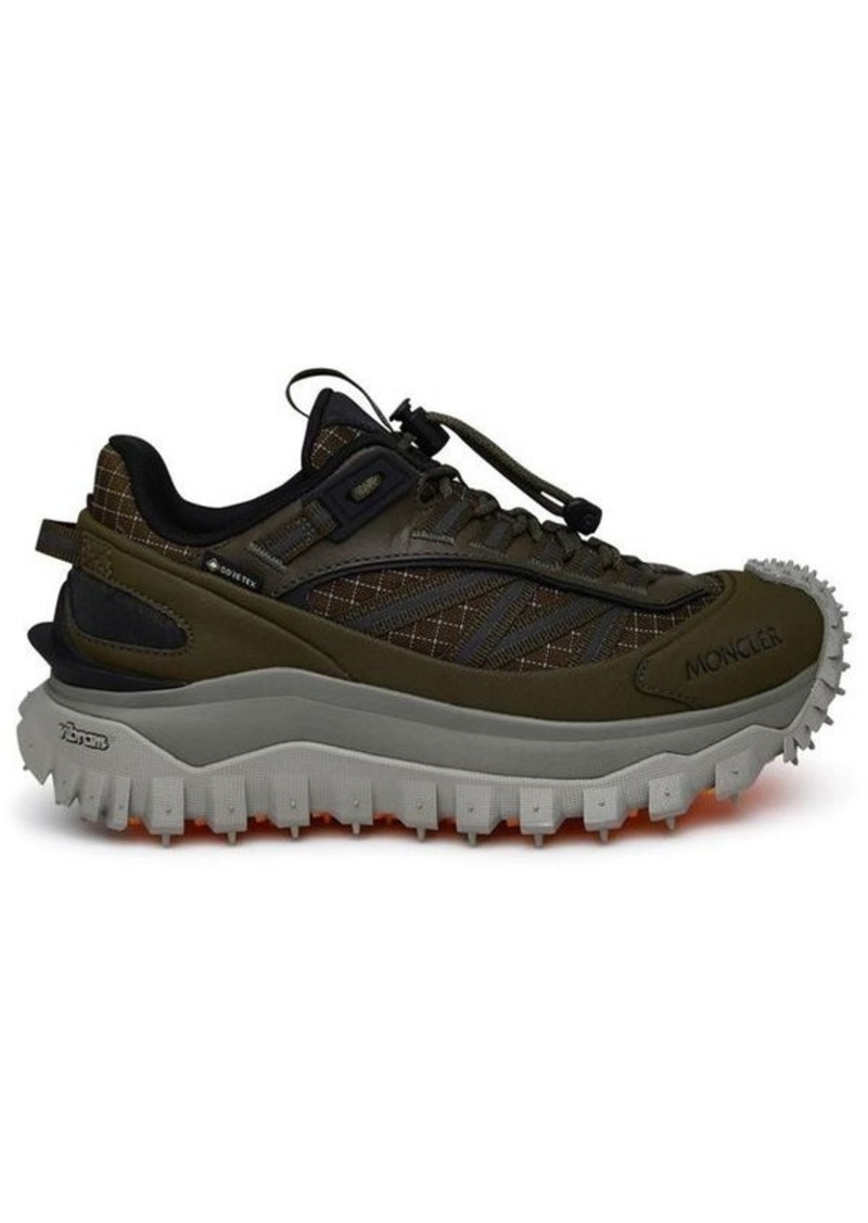 MONCLER GRENOBLE Green polyamide trail grip sneakers
