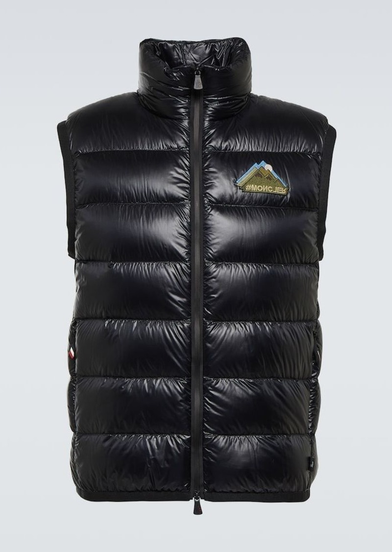 Moncler Grenoble Jersey and ripstop down vest