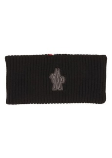 Moncler Grenoble Logo Embroidered Virgin Wool Rib Headband
