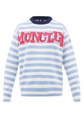 Moncler Grenoble Logo-jacquard striped wool-blend sweater