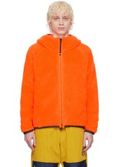 Moncler Grenoble Orange Zip-Up Hoodie