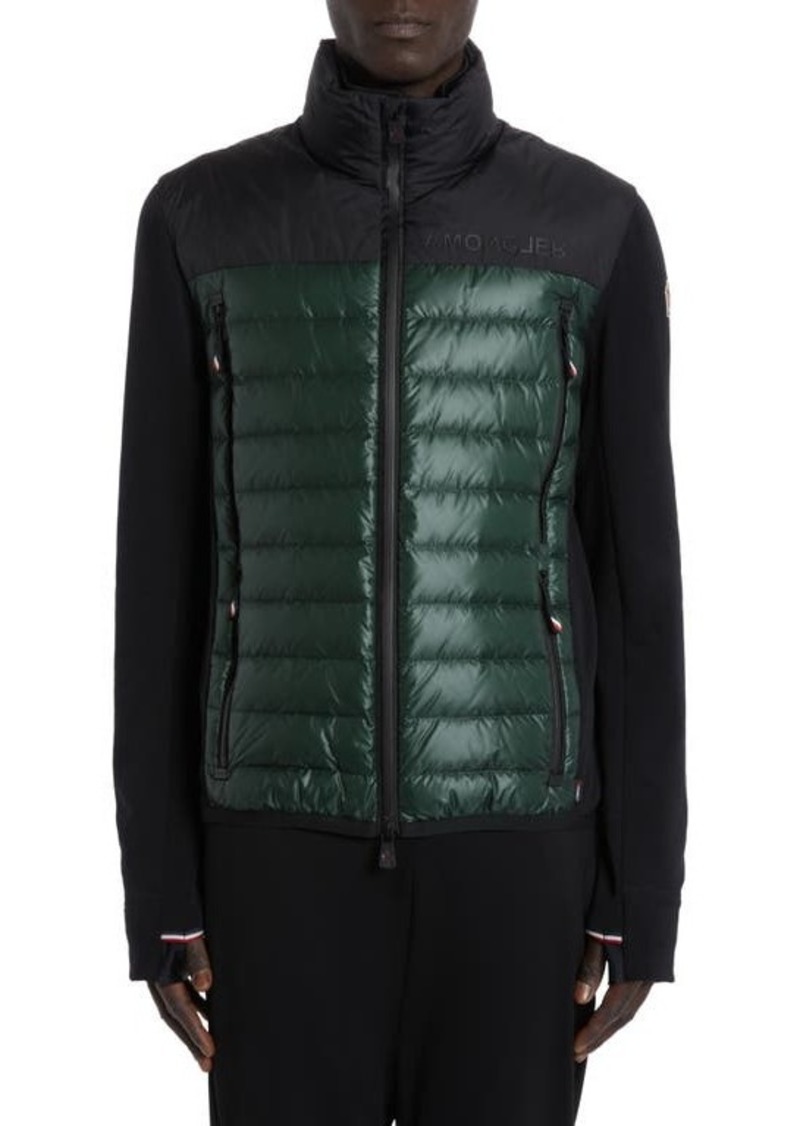Moncler Grenoble Quilted 750 Fill Power Down & Knit Cardigan