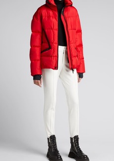 White Drawstring-cuff technical-canvas track pants, Moncler Genius