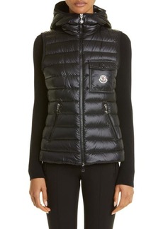 Moncler Glygos Quilted Nylon Hooded Down Vest