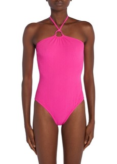 Moncler Halter One-Piece Swimsuit
