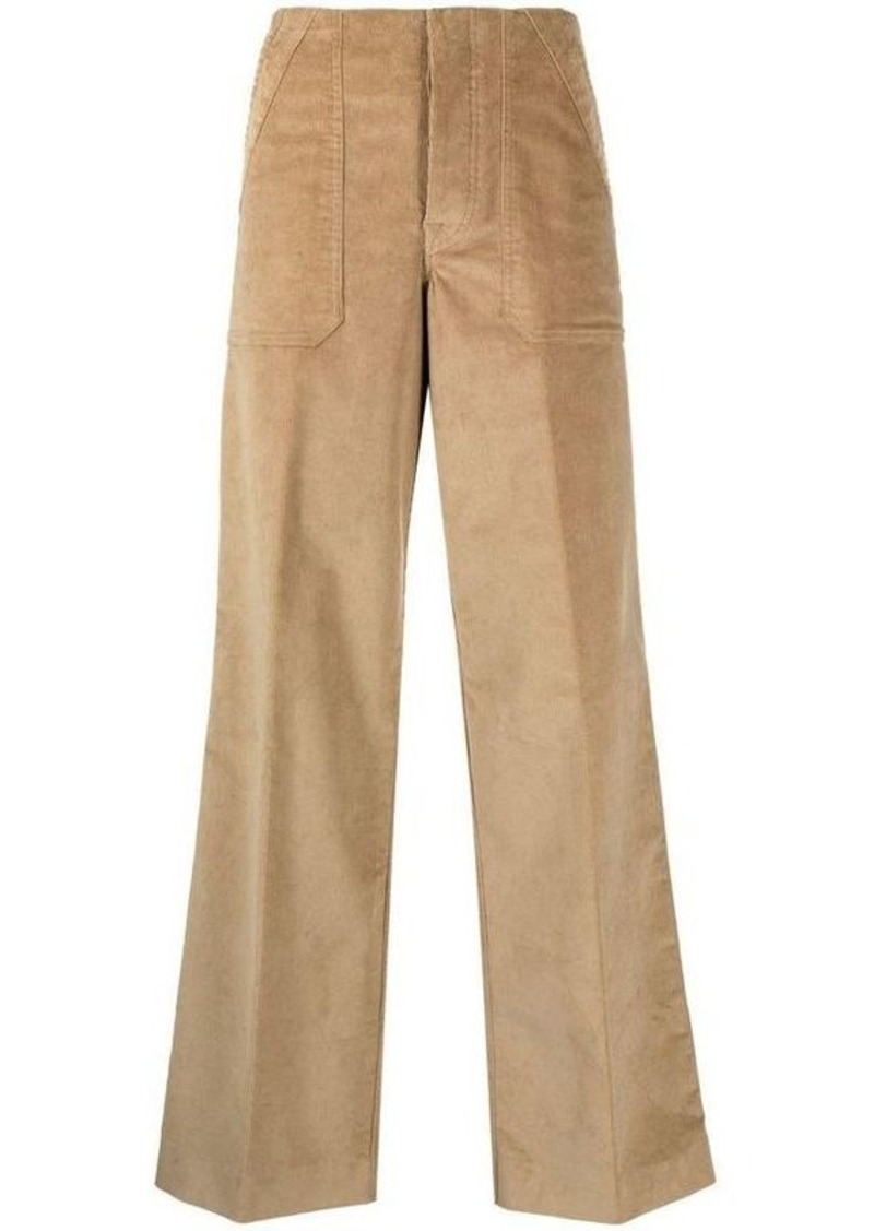 MONCLER high-waisted straight trousers