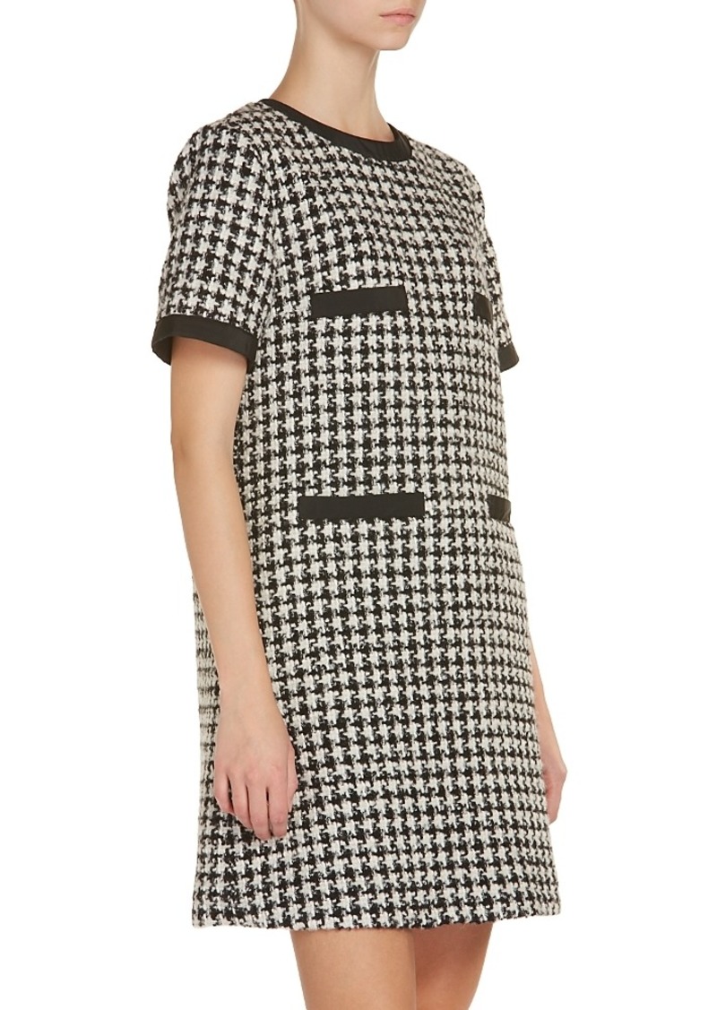 Moncler Houndstooth Tweed Mini Dress