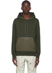 Moncler Khaki Cotton & Nylon Hoodie