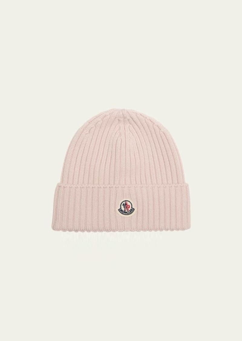 Moncler Kid's Embroidered Wool Hat