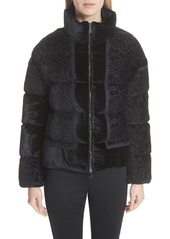 moncler velvet puffer