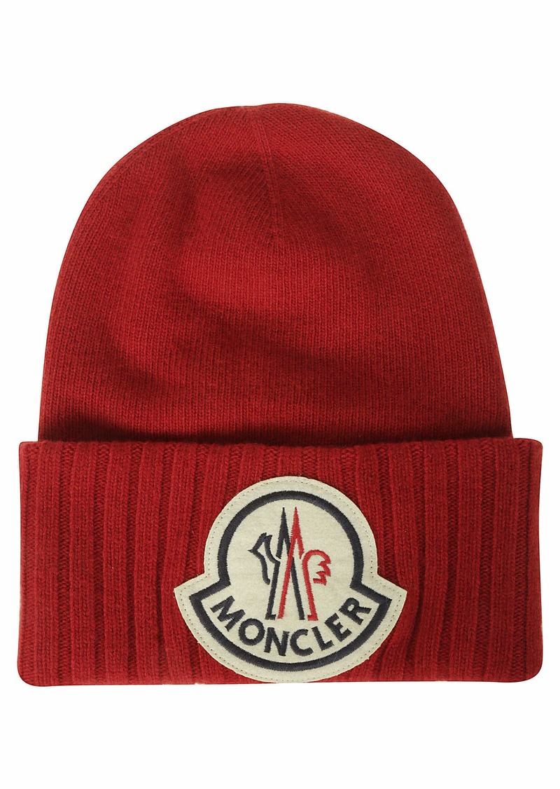 moncler logo beanie