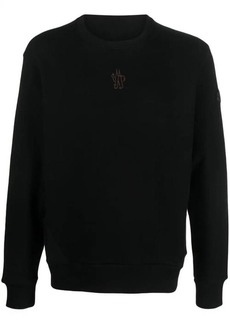 MONCLER logo-embroidered cotton sweatshirt