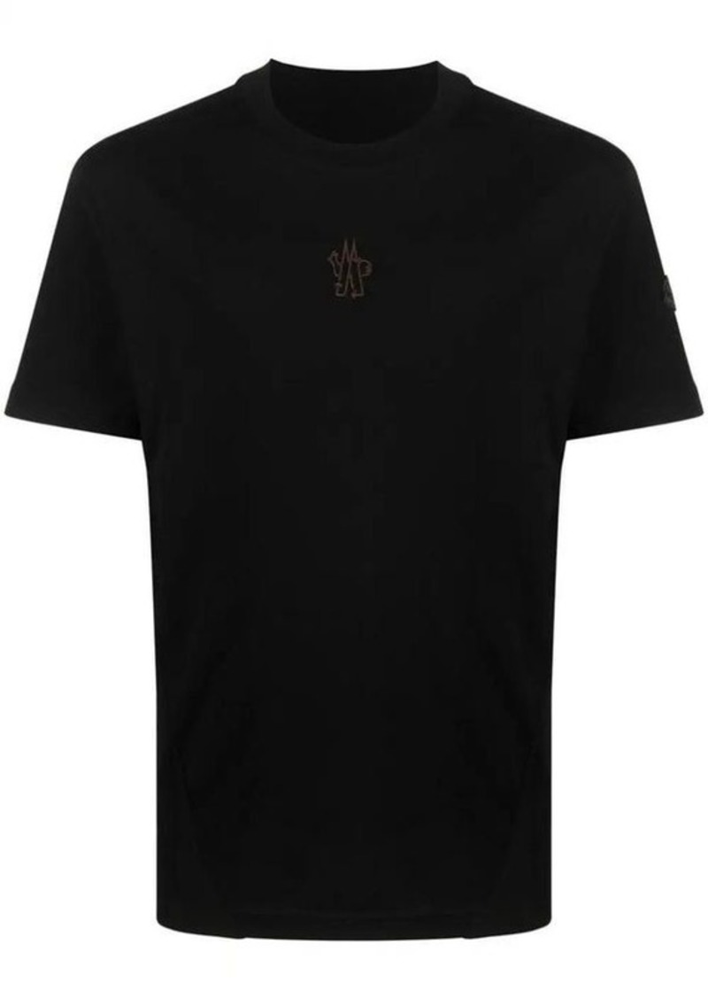 MONCLER logo-embroidered cotton T-shirt