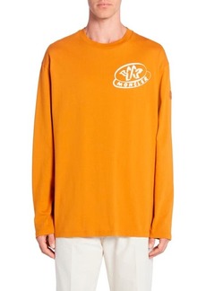 Moncler Logo Long Sleeve Cotton T-Shirt