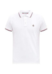 Moncler  Logo-appliqué cotton-piqué polo shirt