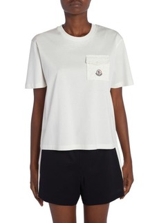 Moncler Logo Pocket Cotton Blend T-Shirt