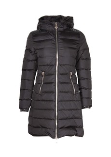 Moncler Long Down Coat in Black Nylon