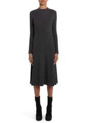 Moncler Long Sleeve Virgin Wool Blend Sweater Dress