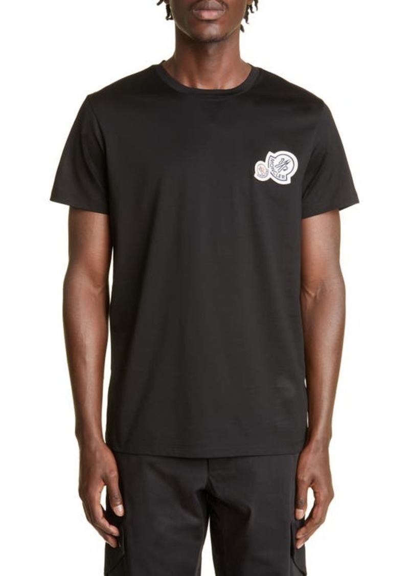 Moncler Men's Double Logo Patch Cotton T-Shirt