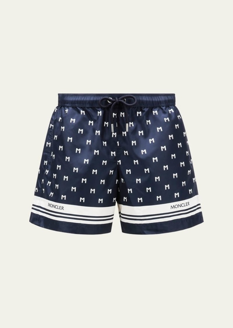 Moncler Men's M-Print Swim Shorts