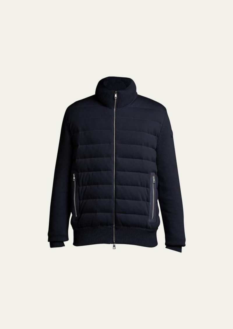 Moncler Men's Quilted Zip-Front Cardigan