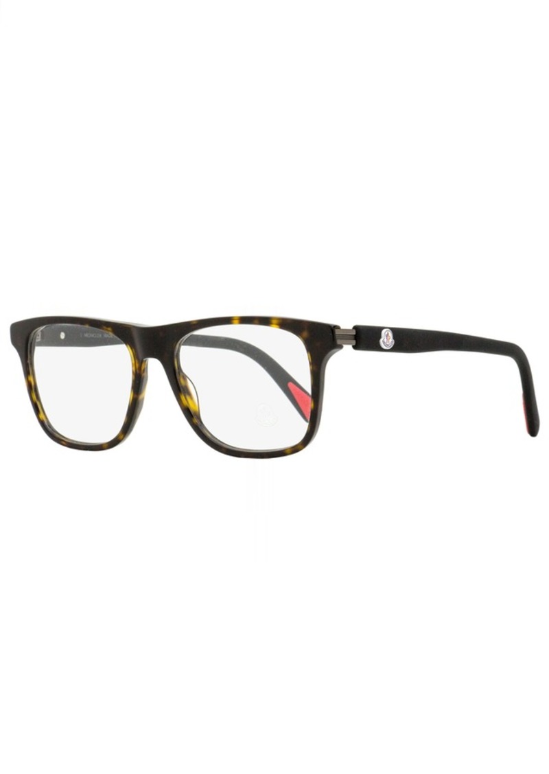 Moncler Men's Rectangular Eyeglasses ML5161 052 Havana 54mm